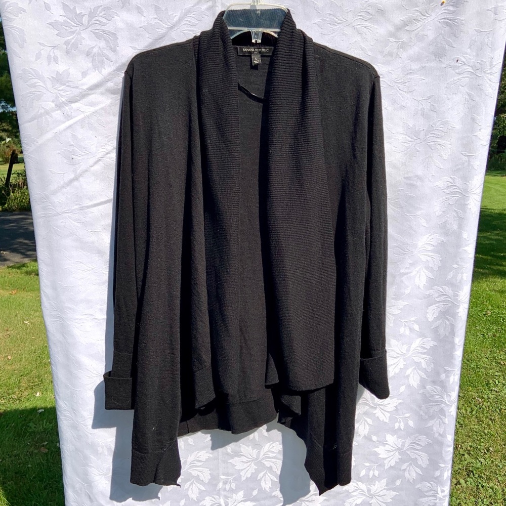 Banana Republic Factory Black Drapey Cardigan